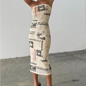 With Jean Strapless Frankie Midi Dress